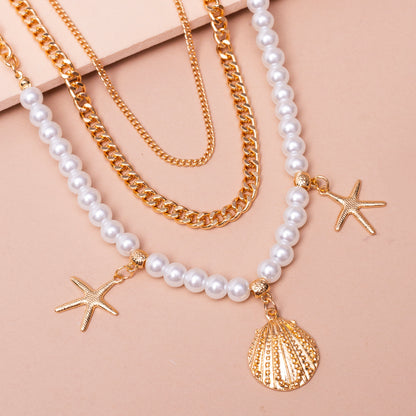 Double Layer Starfish Necklace