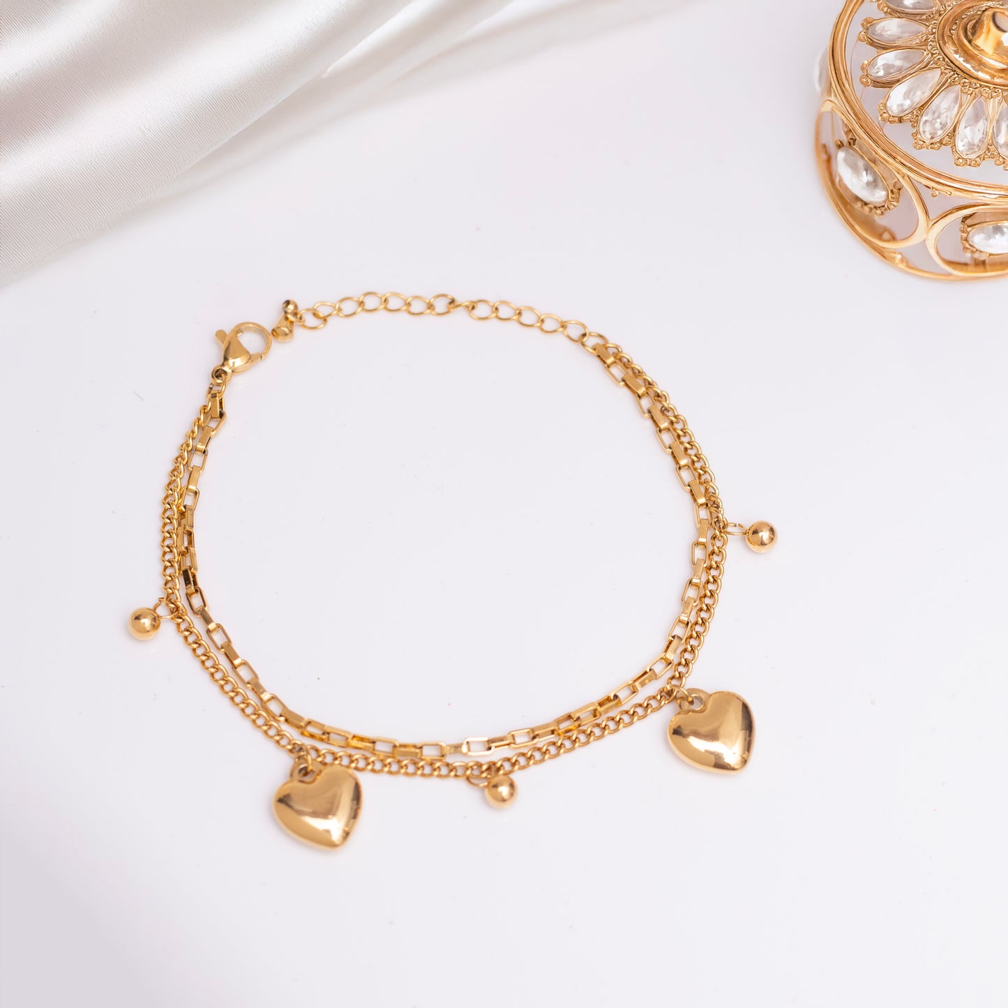 Heart Charm Bracelet