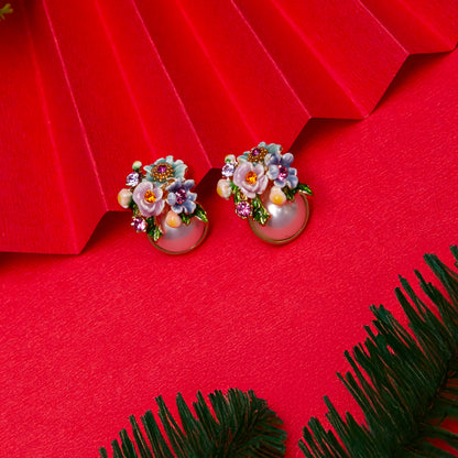 Flower Pearl Studs