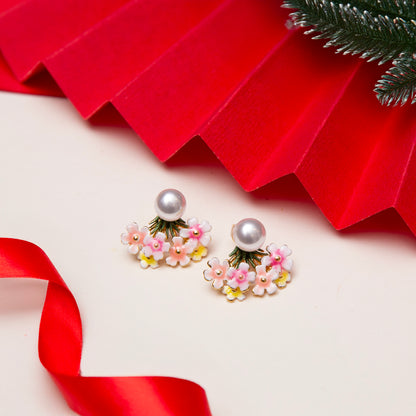 Pearl Flower Studs