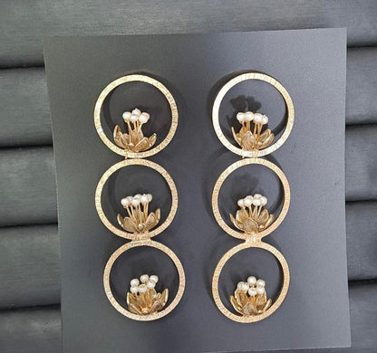 Gold Tulip danglers
