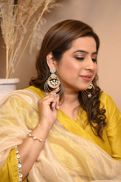 Long Kundan Earrings