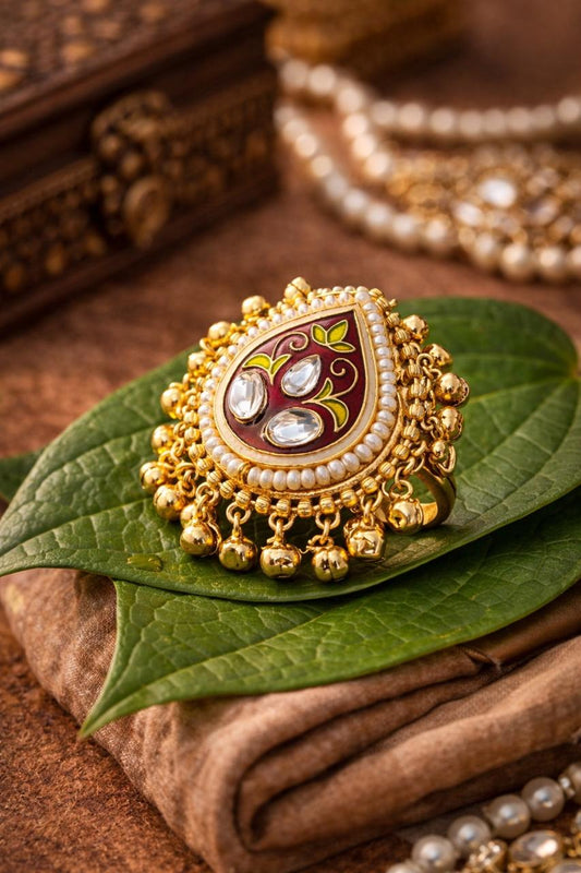 Ghungroo Kundan Ring
