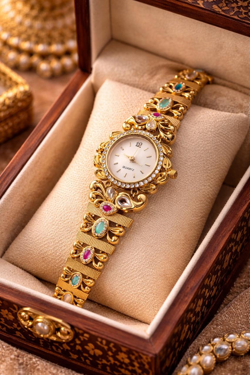 Lady Grace Shahi Kundan watch