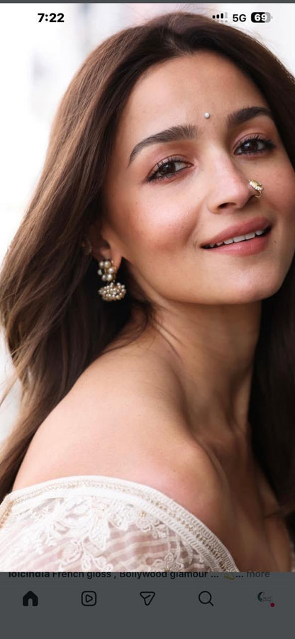 Alia pearl Jhumkis