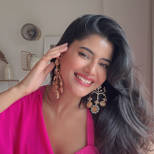 Sabyasachi Inspired Golden Danglers