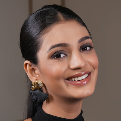 Dual-Tone Statement Earrings