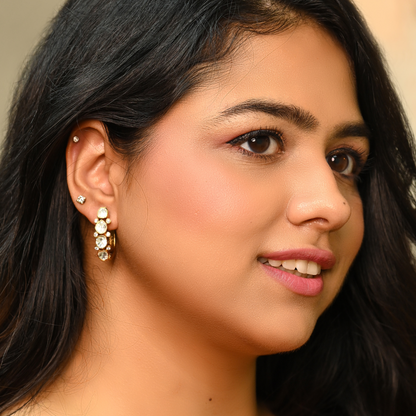 Gold Plated Kundan Balis