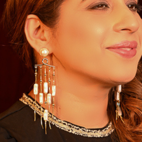 Pearl Golden Danglers