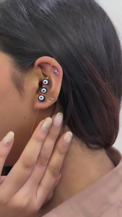Evil Eye Ear Cuffs