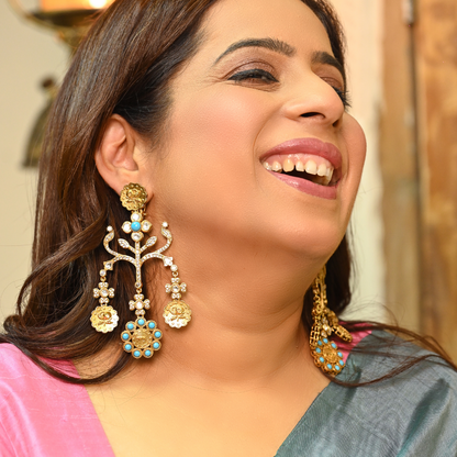 Sabyasachi Inspired Golden Danglers