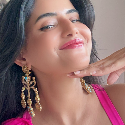Sabyasachi Inspired Golden Danglers