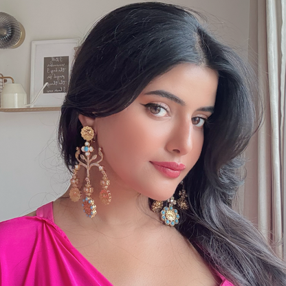 Sabyasachi Inspired Golden Danglers